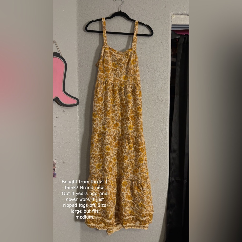 Target Yellow Floral Backless Dress